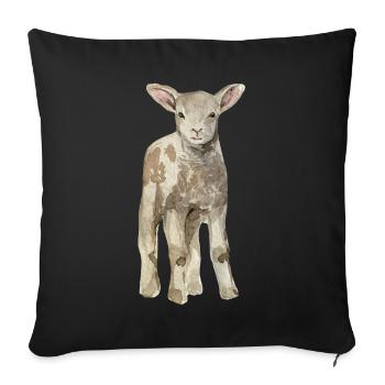 Sheep Baby - Sofa pillowcase 17,3'' x 17,3'' (45 x 45 cm) - black - Front