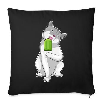 Popsicles pour chat - Housse de coussin décorative 45 x 45 cm - noir - Devant