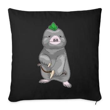 Arc d’archer taupe - Housse de coussin décorative 45 x 45 cm - noir - Devant