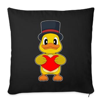 Duck Groom Heart Wedding - Sofa pillowcase 17,3'' x 17,3'' (45 x 45 cm) - black - Front