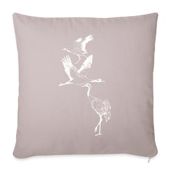 KRÄNE - Sofakissenbezug 45 x 45 cm - helles Taupe - Vorne