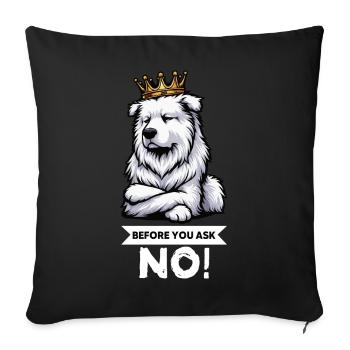 Avant de demander Berger Blanc Berger Berger - Housse de coussin décorative 45 x 45 cm - noir - Devant