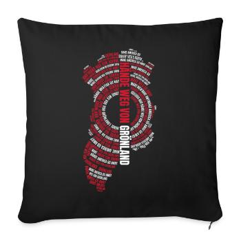 Hands off Greenland Statement - Sofa pillowcase 17,3'' x 17,3'' (45 x 45 cm) - black - Front