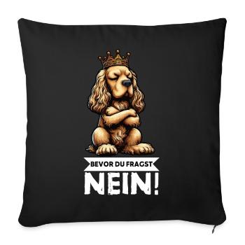 Before you ask: Cocker Spaniel Cocker Dog - Sofa pillowcase 17,3'' x 17,3'' (45 x 45 cm) - black - Front