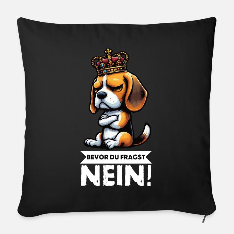 Avant que vous ne demandiez : Beagle Beagle Propriétaire de Beagle Holder - Housse de coussin décorative 45 x 45 cm - noir