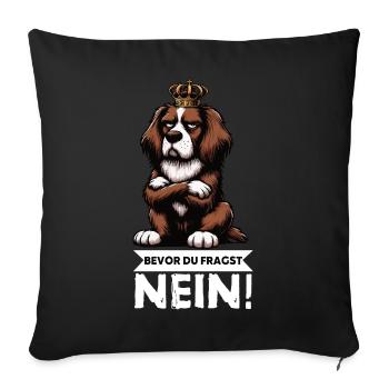 Before you ask No Münsterländer Münsterhund - Sofa pillowcase 17,3'' x 17,3'' (45 x 45 cm) - black - Front
