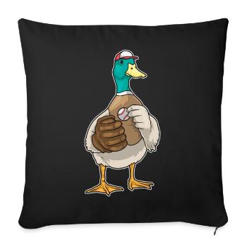 Duck Baseball Baseball Glove Sport - Sofa pillowcase 17,3'' x 17,3'' (45 x 45 cm) - black - Front
