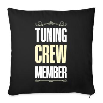 Équipe de réglage - Housse de coussin décorative 45 x 45 cm - noir - Devant