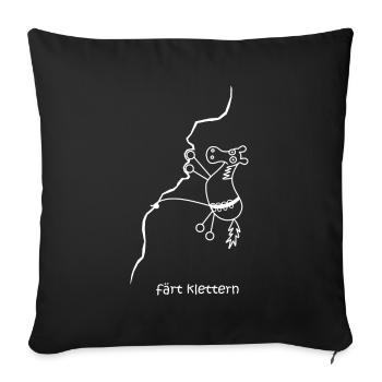 färt klettern, klettert, Pferd mit Rädern, climb - Sofakissenbezug 45 x 45 cm - Schwarz - Vorne