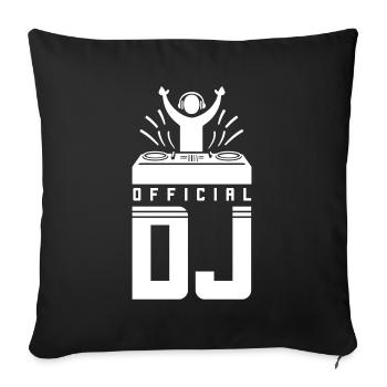 DJ Spruch Turntables - Sofa pillowcase 17,3'' x 17,3'' (45 x 45 cm) - black - Front
