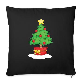 Christmas Tree - Sofakissenbezug 45 x 45 cm - Schwarz - Vorne