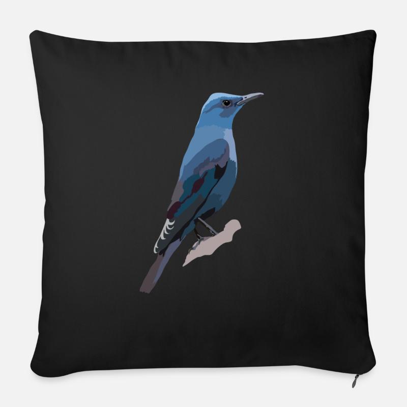 Blaumerle - Sofakissenbezug 45 x 45 cm - Schwarz