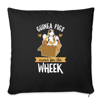 Cobaye Jeu de mots pour un - Housse de coussin décorative 45 x 45 cm - noir - Devant