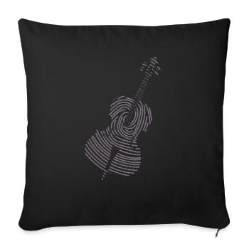Classical Music Instrument Cello DNA Strand - Sofa pillowcase 17,3'' x 17,3'' (45 x 45 cm) - black - Front