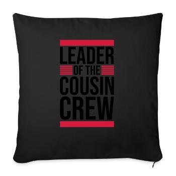 Leader Cousin Crew Team - Sofa pillowcase 17,3'' x 17,3'' (45 x 45 cm) - black - Front