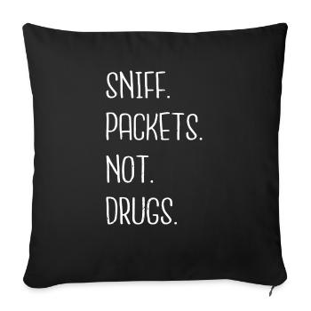 déclaration informatique pirate anonyme - Housse de coussin décorative 45 x 45 cm - noir - Devant