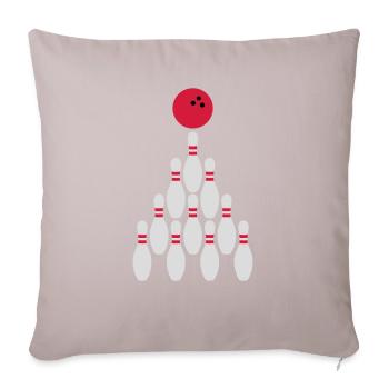 Bowling Kegeln Conception de boules - Housse de coussin décorative 45 x 45 cm - taupe clair - Devant