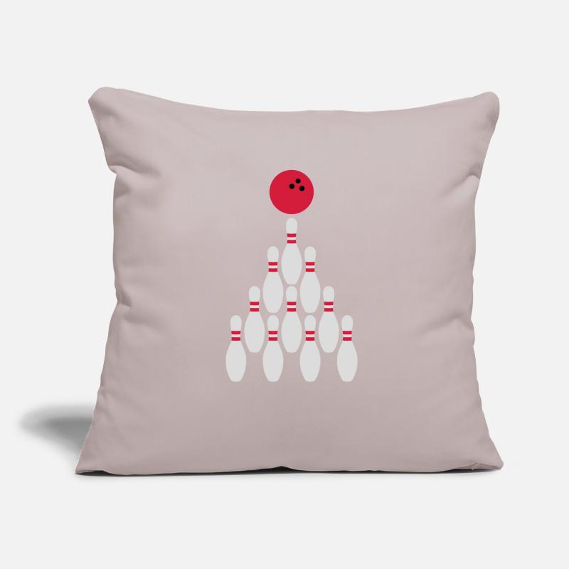Bowling Kegeln Conception de boules Housse de coussin décorative 45 x 45 cm
