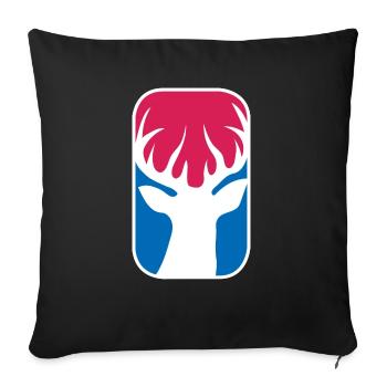 Jäger Lustig Rehbock Hirsch Trophäe Jagd Geschenk - Sofakissenbezug 45 x 45 cm - Schwarz - Vorne