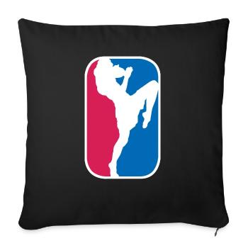 Kampfsport Kämpfer Kickboxen lustige Geschenk - Sofakissenbezug 45 x 45 cm - Schwarz - Vorne