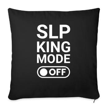 SLP King Mode OFF - Sofa pillowcase 17,3'' x 17,3'' (45 x 45 cm) - black - Front