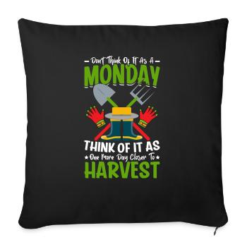 Farmer Tractor Farming Quota for Farmers - Sofa pillowcase 17,3'' x 17,3'' (45 x 45 cm) - black - Front