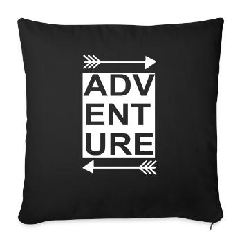 Biking Running Marathon Triathlon Bike - Sofa pillowcase 17,3'' x 17,3'' (45 x 45 cm) - black - Front