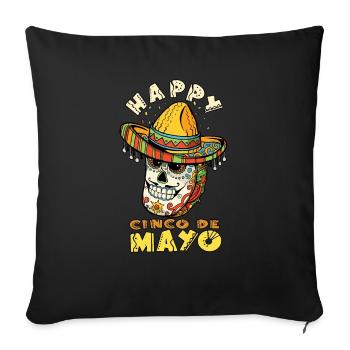 Dabbing Mexican Taco Cinco de Mayo Boys Men Sugar - Sofa pillowcase 17,3'' x 17,3'' (45 x 45 cm) - black - Front