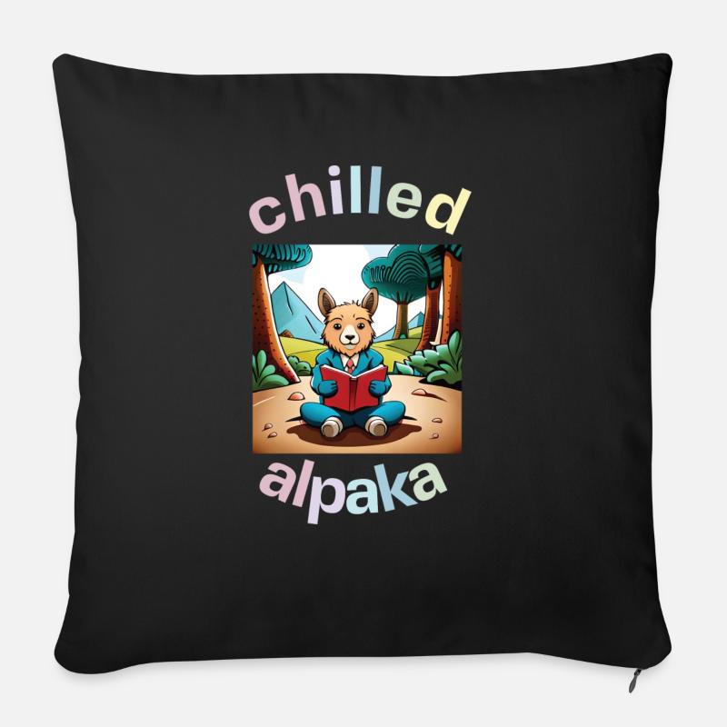 chilled alpaka - Sofakissenbezug 45 x 45 cm - Schwarz