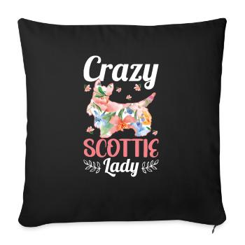 Scottish Terrier Scottie Dog - Sofa pillowcase 17,3'' x 17,3'' (45 x 45 cm) - black - Front