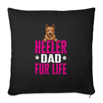 Australian Cattle Dog Red Blue Heeler - Sofa pillowcase 17,3'' x 17,3'' (45 x 45 cm) - black - Front