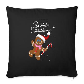 Lebkuchen - Sofakissenbezug 45 x 45 cm - Schwarz - Vorne