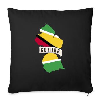 Guyana Flag Guyanese Guyana - Sofa pillowcase 17,3'' x 17,3'' (45 x 45 cm) - black - Front