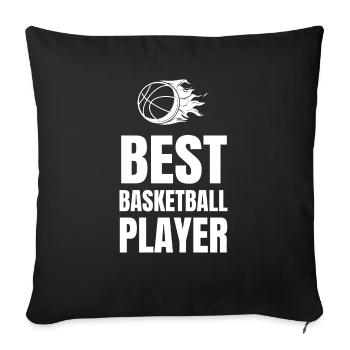 Basketball - Sofakissenbezug 45 x 45 cm - Schwarz - Vorne