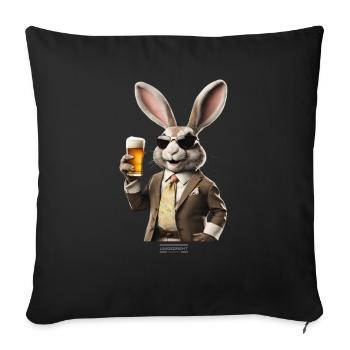 Hasi - Sofakissenbezug 45 x 45 cm - Schwarz - Vorne