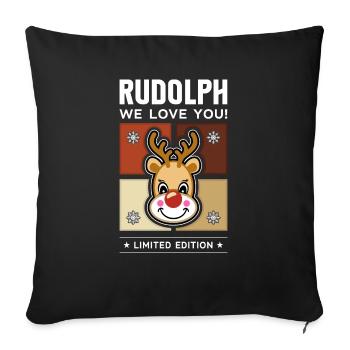 Rudolph - Sofa pillowcase 17,3'' x 17,3'' (45 x 45 cm) - black - Front