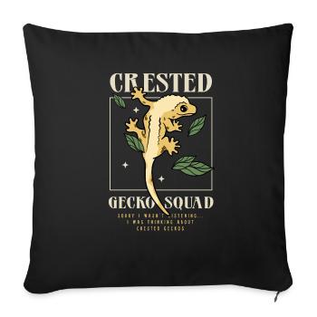 Crested Geckos Cute Lizard Tropic Animal Reptiles - Sofa pillowcase 17,3'' x 17,3'' (45 x 45 cm) - black - Front