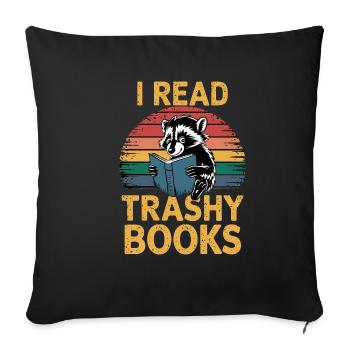 I Read Trashy Books 17 - Sofakissenbezug 45 x 45 cm - Schwarz - Vorne