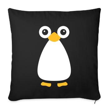 Cute Vector Penguin - Sofa pillowcase 17,3'' x 17,3'' (45 x 45 cm) - black - Front