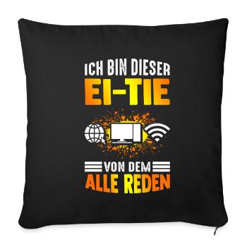 Je suis cette personne dont tout le monde parle des ordinateurs - Housse de coussin décorative 45 x 45 cm - noir - Devant