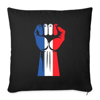 France patriote - Housse de coussin décorative 45 x 45 cm - noir - Devant