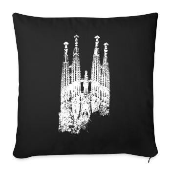 Barcelona Sagrada Familia Spanien I Love Barcelona - Sofakissenbezug 45 x 45 cm - Schwarz - Vorne
