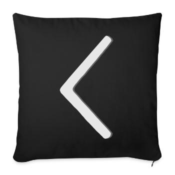 Futhark Runic Alphabet Kaunaz - Sofa pillowcase 17,3'' x 17,3'' (45 x 45 cm) - black - Front