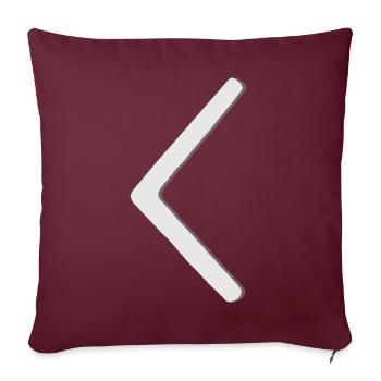 Futhark Runic Alphabet Kaunaz - Sofa pillowcase 17,3'' x 17,3'' (45 x 45 cm) - burgundy - Front