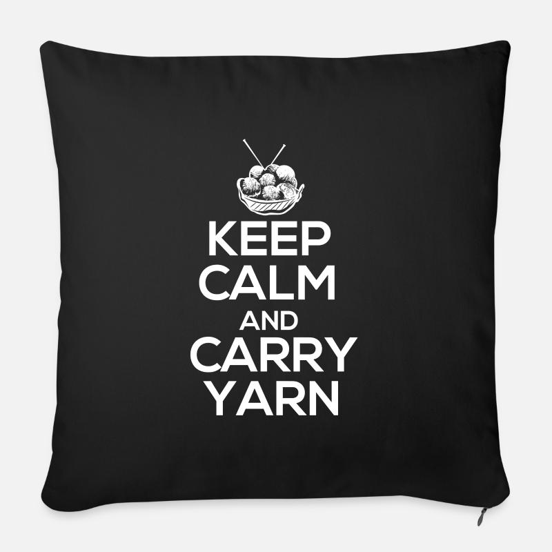 Knitting crochet - Sofa pillowcase 17,3'' x 17,3'' (45 x 45 cm) - black