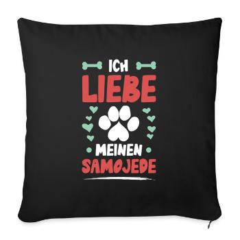 I Love My Dog Paw Scene - Sofa pillowcase 17,3'' x 17,3'' (45 x 45 cm) - black - Front