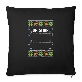 Oh Snap - Noël moche - Housse de coussin décorative 45 x 45 cm - noir - Devant