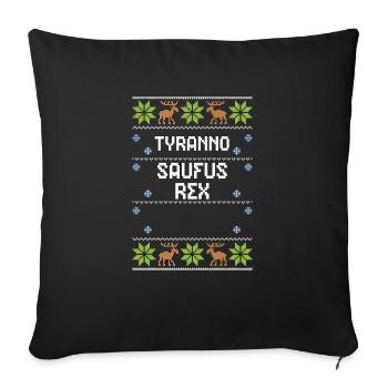 Tyranno Saufus Rex - Housse de coussin décorative 45 x 45 cm - noir - Devant