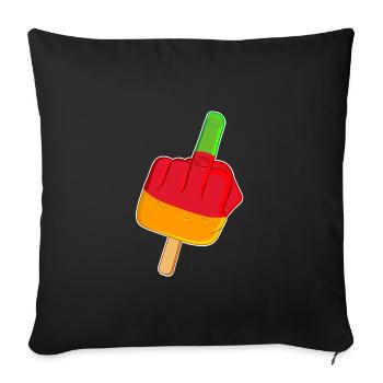 Sucette doigt puant Flutschfinger - Housse de coussin décorative 45 x 45 cm - noir - Devant
