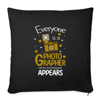 Photography Photography Subject - Sofa pillowcase 17,3'' x 17,3'' (45 x 45 cm) - black - Front